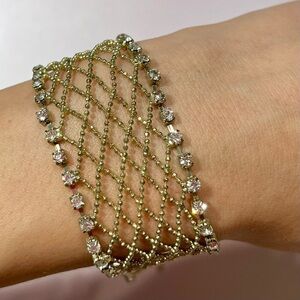 Gold Rhinestone Fashion Bracelet NWT